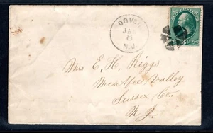 Postal History 1880s Dover, NJ to McAfee Valley, with cork cancel cg - Picture 1 of 2