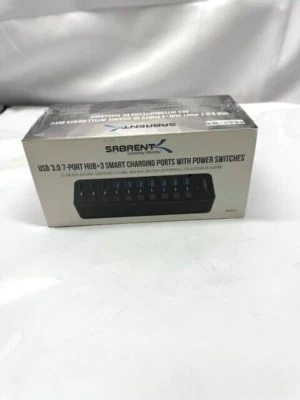 Sabrent 60W 7-Port USB 3.0 Hub + 3 Smart Charging Ports (HB-B7C3)*New - Image 1 of 4