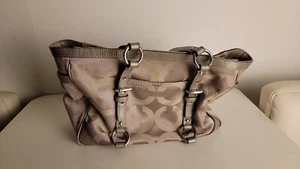 Coach Purse Tan/Medium Shoulder Bag Has wear and tear/some light stains... - Picture 1 of 6