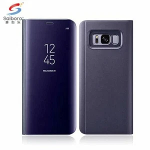 For Samsung Galaxy S7 Edge Clear View Stand Flip Cover Case Luxury Smart Mirror - Picture 1 of 3