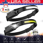 LED Rechargeable Head Lamp Motion Sensor Camping Headlamps Torch Work Flashlight