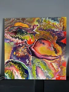 Artist Hand Painted Art Abstract Acrylic Canvas Modern Wall Art Wall Decoration - Picture 1 of 2
