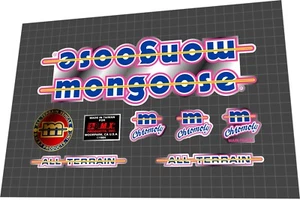 1984 MONGOOSE ALL TERRAIN CHROME DECAL SET - Picture 1 of 1