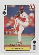 1991 US Playing Cards Major League All-Stars Silver Edge Lee Smith #10C HOF