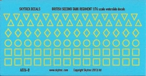 Skytrex 1/76 (20mm) Decals - British Tactical Markings - gelb - Bild 1 von 1