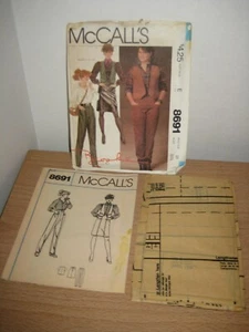 McCall's 8691 Misses Vest Skirt & Pants Size 8 Bust 31 1/2 Vintage 1983 Brooke - Picture 1 of 5