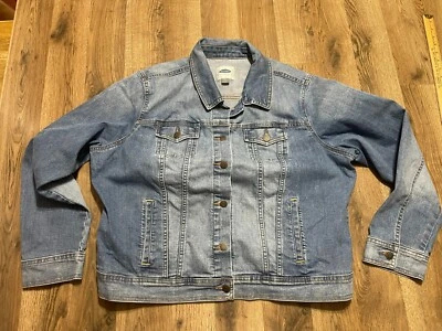 Old Navy Jacket, Women's Plus Size XXL, Blue, Jeans, Button Up, Pockets - Image 1 of 4