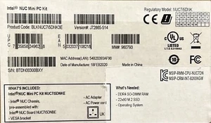 Intel BNUC11TNKI30001 BNUC11TNKI3 NUC 11 Pro Kit US CORD Core i3-1115G4 NEW - Afbeelding 1 van 1