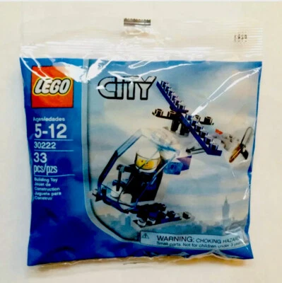 Lego City 30222 Police Helicopter Chopper Pilot Minifigure Minifig Polybag New ! - Image 1 of 4