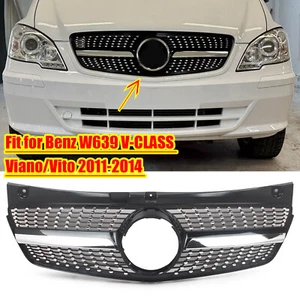 For Mercedes-Benz V-Class Viano W639 2011-2014 Front Grille Grill black - Foto 1 di 12