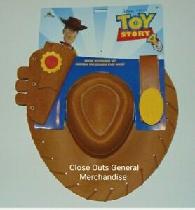 Toy Story Sheriff Woody Accessories Set Hat Belt Holster BOXED Ages 3+ Pixar