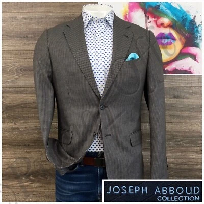 Blazer Abrigo Deportivo Joseph Abboud Para Hombres Chaqueta Informal Dos Botones Talla 40R Lana Seda Foto 1 de 4