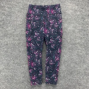Avia Pants Girls Medium Purple Multicolor Leggings Stretch Active 21x18 - Picture 1 of 14