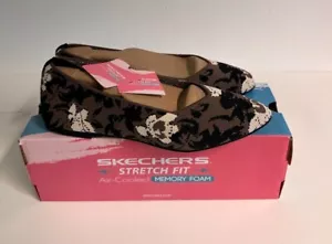 Womens Skechers Cleo Shoes 44001/BRBK Brown/Black Size UK 4 to 7 - Picture 1 of 12