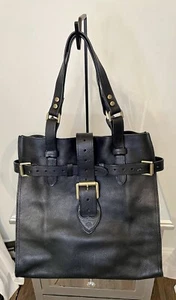 Mulberry Elgin Black Darwin Leather belted buckle shoulder bag Preowned - Picture 1 of 23