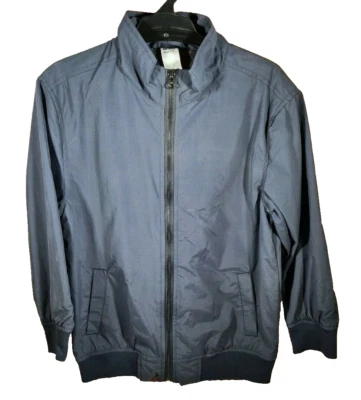 BNWT Boys Sz 10 Anko Nylon Shell Fully Lined Navy Zip Front Coat Jacket  - Image 1 of 2