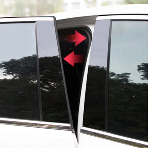 6 piezas borde de pilar puerta ventana negro brillante para Hyundai Santa Fe 2019-2023 - Imagen 1 de 11