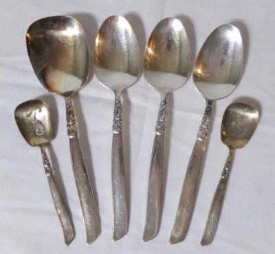 Community South Seas Serving Utensil Spoon Lot 6 Pieces - Image 1 of 3