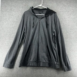 Hugo Boss Full Zip Hoodie Men XL Gray 100% Cotton - Picture 1 of 10
