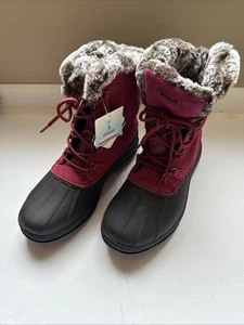 Propet Lumi Tall Waterproof Winter Snow Boots Womens Size 11 Berry Red NEW - Picture 1 of 10