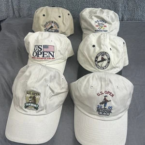 Lot Of 6 US Open Golf Vintage Hats 101st Open Oakmont Winged Foot Olympia Fields - Picture 1 of 19