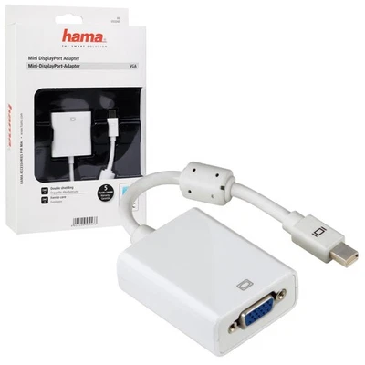 Hama Mini DP Displayport auf VGA-Buchse Adapter für PC Notebook Monitor Beamer - Bild 1 von 4