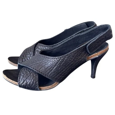 Sandalias Pedro Garcia Maggie TS Toscana Negras Cuero de Lujo con Cordones Talla 41.5 Foto 1 de 4