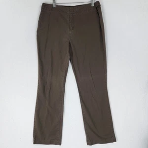 Pantalones Coldwater Creek Mujer 12 Marrón Pierna Recta Calce Natural Pantalones de tiro alto - Imagen 1 de 13