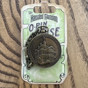Haunted Mansion O-Pin 13th Hour House Taschenuhr Stil Antik Gebürstet Pin - Bild 1 von 3