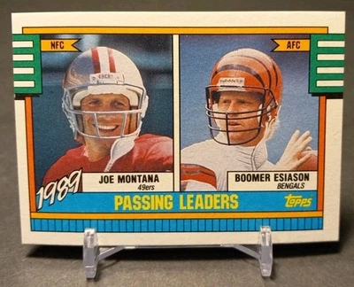 1990 Topps Passing Leaders #229 Joe Montana / Boomer Esiason - Image 1 of 2