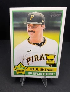 2025 Topps Heritage #60 Paul Skenes Gold Rookie Cup Card Pittsburgh Pirates - Picture 1 of 2