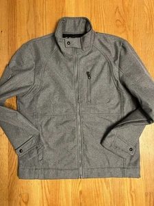 Marc Ecko Cut &Sew Coat Jacket Mens L Gray Full Zip Fleece Lined Pockets - Picture 1 of 11