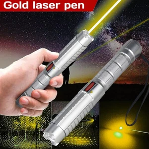 8000M Golden Yellow Laser Pointer Lazer Pen 591nm High Power Visible Beam Light - Picture 1 of 15