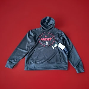 Sudadera con capucha negra talla mediana para hombre Nike Dri Fit Miami Heat nueva con etiquetas - Imagen 1 de 7