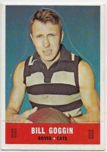 1969 Scanlens Die Cut (UNPOPPED) Bill GOGGIN Geelong Near Mint / Mint - Picture 1 of 2