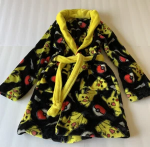 Pickachu Pokemon Robe Size 7 to 8 Hooded Belted Red Black And Yellow - Picture 1 of 5