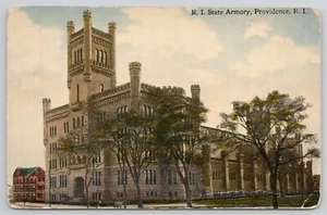 Postcard Providence Rhode Island State Armory Building - Picture 1 of 2