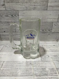 Tazas de vidrio de cerveza Busch vintage Anheuser Blue Mountains pesadas 10 oz retro - Imagen 1 de 8