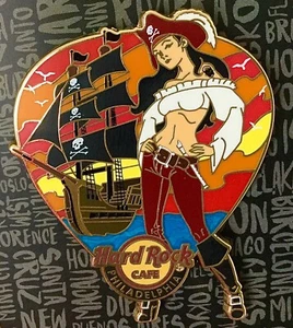 2020 HARD ROCK CAFE PHILADELPHIA SEXY PIRATE GIRL JOLLY ROGER GUITAR PICK LE PIN - Picture 1 of 1
