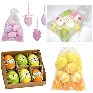 Ostereier Set 6, 8, 12 Deko-Eier bunt Muster Ostern zum hängen Landhaus Stil - Bild 1 von 27