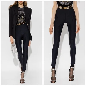 Leggings Versace Greca Talla XS Negros Medusa Cintura Elástica Entrenamiento NUEVOS CON ETIQUETAS $525 - Imagen 1 de 14