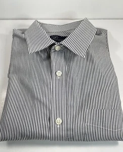 Gap Skinny Stripe Bottom Up Dress Shirt Size Large 100% Cotton Wrinkle Free - Picture 1 of 8