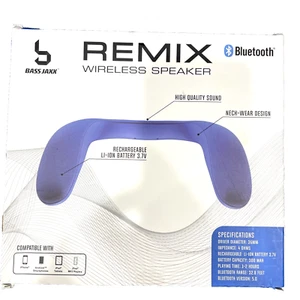 Remix Wireless Wearable Speakers Bluetooth Version 5.0 Blue **NEW**SEALED** - Picture 1 of 19