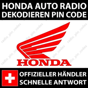 HONDA RADIO DEKODIEREN PIN CODE ACCORD CIVIC CR-V HR-V JAZZ NAVIGATION PRELUDE - Bild 1 von 8