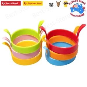 8pcs Silicone Egg Rings Non Stick Kitchen Baking Tools Pancake Handles - Picture 1 of 11