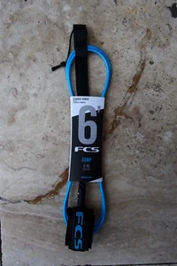 NUOVO FCS 6' (6ft.) Comp (5,5 mm) Guinzaglio da Surf Classico per Tavola da Surf - Blu - Foto 1 di 6
