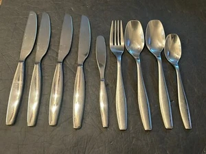 Set Of 9 Gourmet Settings GS Non Stop Pattern Stainless Steel Knives/Spoons/Fork - Picture 1 of 5