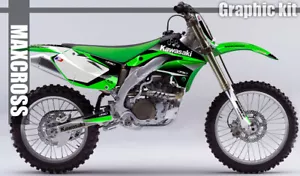 KAWASAKI KX250F KX450F 2006 - 2008 MAXCROSS GRAPHICS STICKER DECAL FULL KIT STD1 - Picture 1 of 4