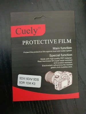 Tempered Camera Glass Screen Protector Film For Canon 5DIII, 5DIV, Pentax K3 - Image 1 of 3