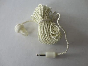 3,5 Mono Stecker Ohrhörer mit bequemer Kunststoffkappe, 25 Fuß, Elfenbein 25 Fuß. - Bild 1 von 4